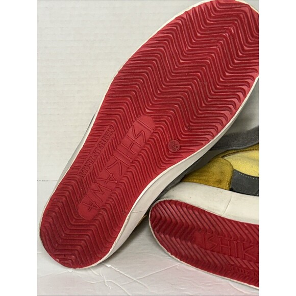 Ishikawa Ankle Boots Shoes Leather Yellow & Grey Strap Closure Star Italy Sz 38 - Picture 13 of 15